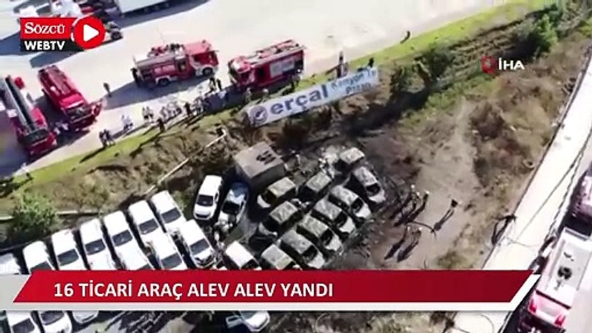 İstanbul’da korkutan yangın! Araçlar küle döndü